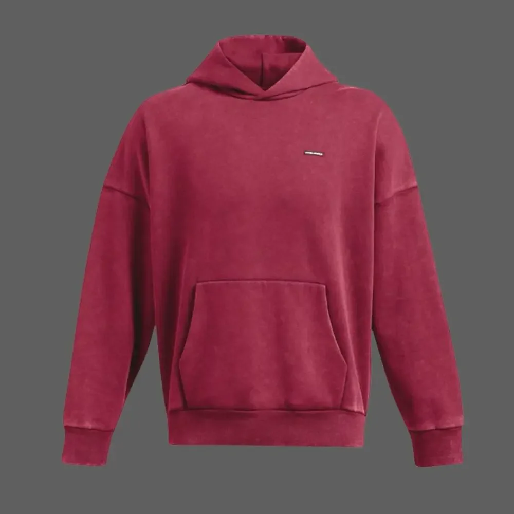 Under Armour Icon Heavyweight Fleece Hoodie Cardinal M NWT